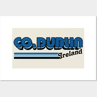 County Dublin / Retro Style Irish County Design Posters and Art